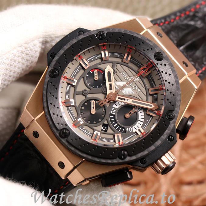 Hublot Replica King Power F1 Leather strap 48MM - WatchesReplica.is