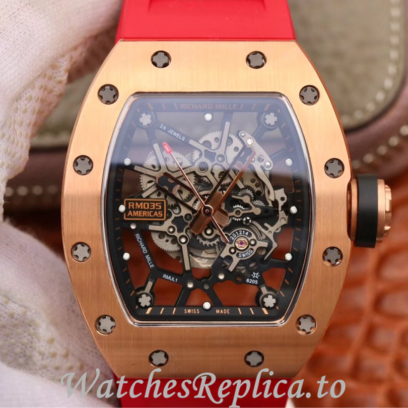 Richard Mille Replica RM035 Rubber strap 50MM - WatchesReplica.is