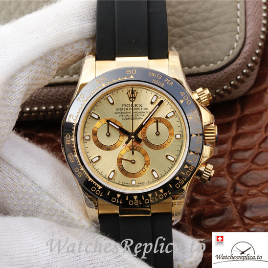 Swiss Rolex Daytona 116518-0042 Rubber strap 40MM - WatchesReplica.is