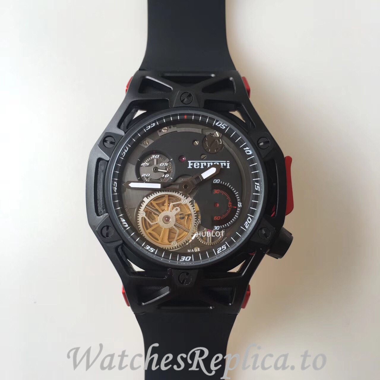 Hublot Replica Ferrari Rubber strap 43MM - WatchesReplica.is