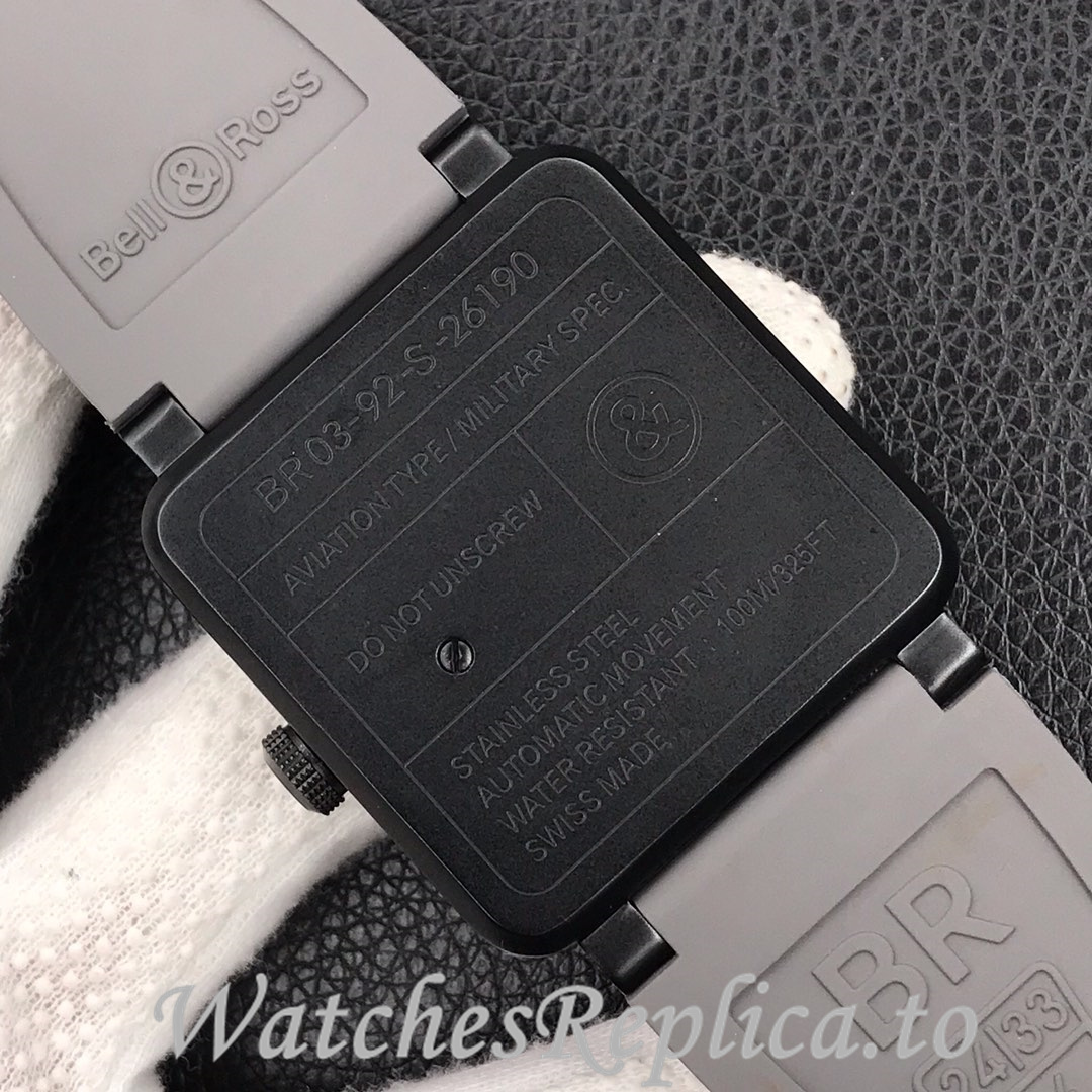 Bell Ross Replica BR 03 BR03-92 Rubber strap 42MM - WatchesReplica.is