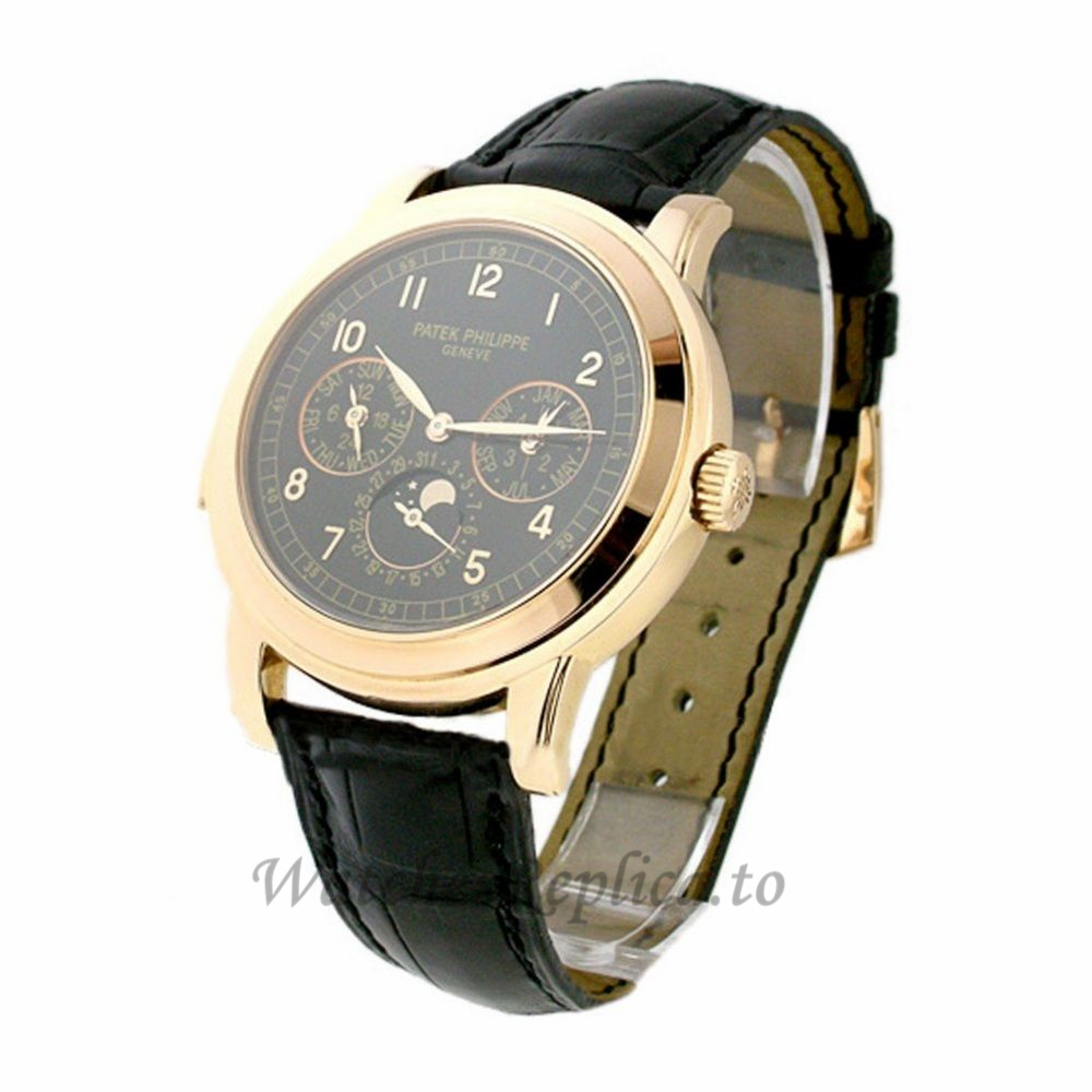 Patek Philippe Replica Grand Complications Rose Gold Perpetual Calendar Watch 5074R001 - WatchesReplica.is