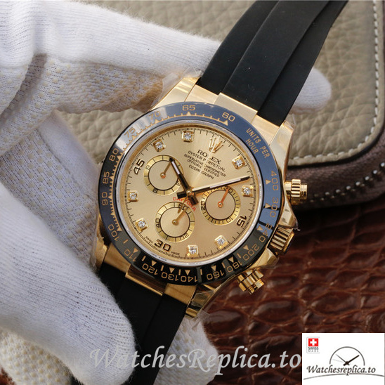 Swiss Rolex Daytona 116518-0036 Rubber strap 40MM - WatchesReplica.is