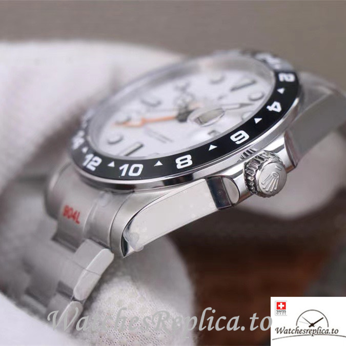 Swiss Rolex Explorer Replica 216570 77210 Stainless steel strap 42MM White Dial - WatchesReplica.is