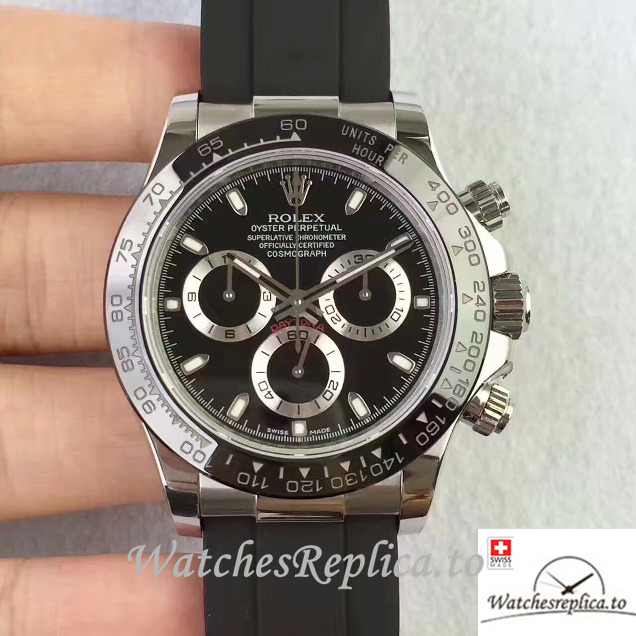 Swiss Rolex Daytona Replica 116523-78593 Rubber strap 40MM - WatchesReplica.is