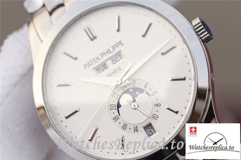 Swiss Patek Philippe Complications Annual Calendar Replica 5396G Stainless Steel Strap 42MM - WatchesReplica.is