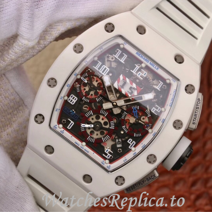 Richard Mille Replica RM011 Rubber strap 50MM - WatchesReplica.is