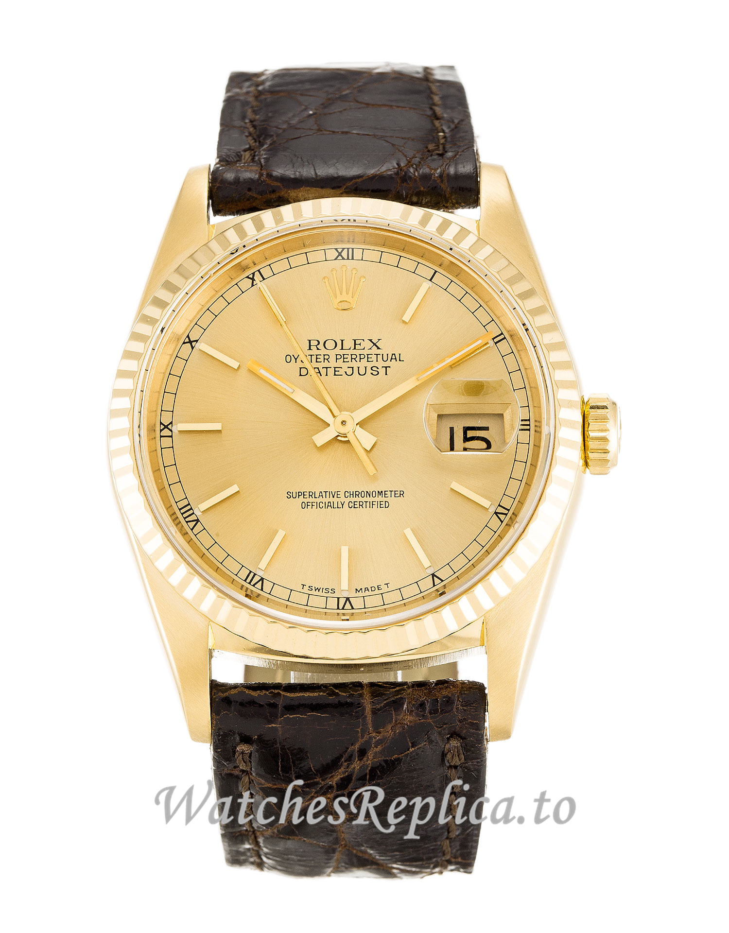 Rolex Datejust Champagne Dial 16238 - WatchesReplica.is