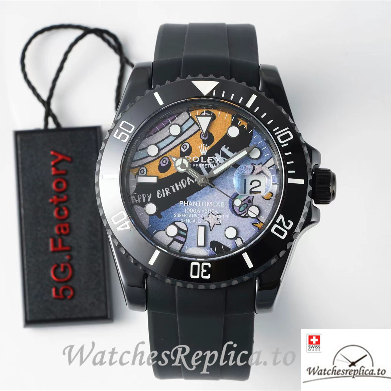 Swiss Rolex Oyster Perpetual Replica Rubber strap 40MM - WatchesReplica.is