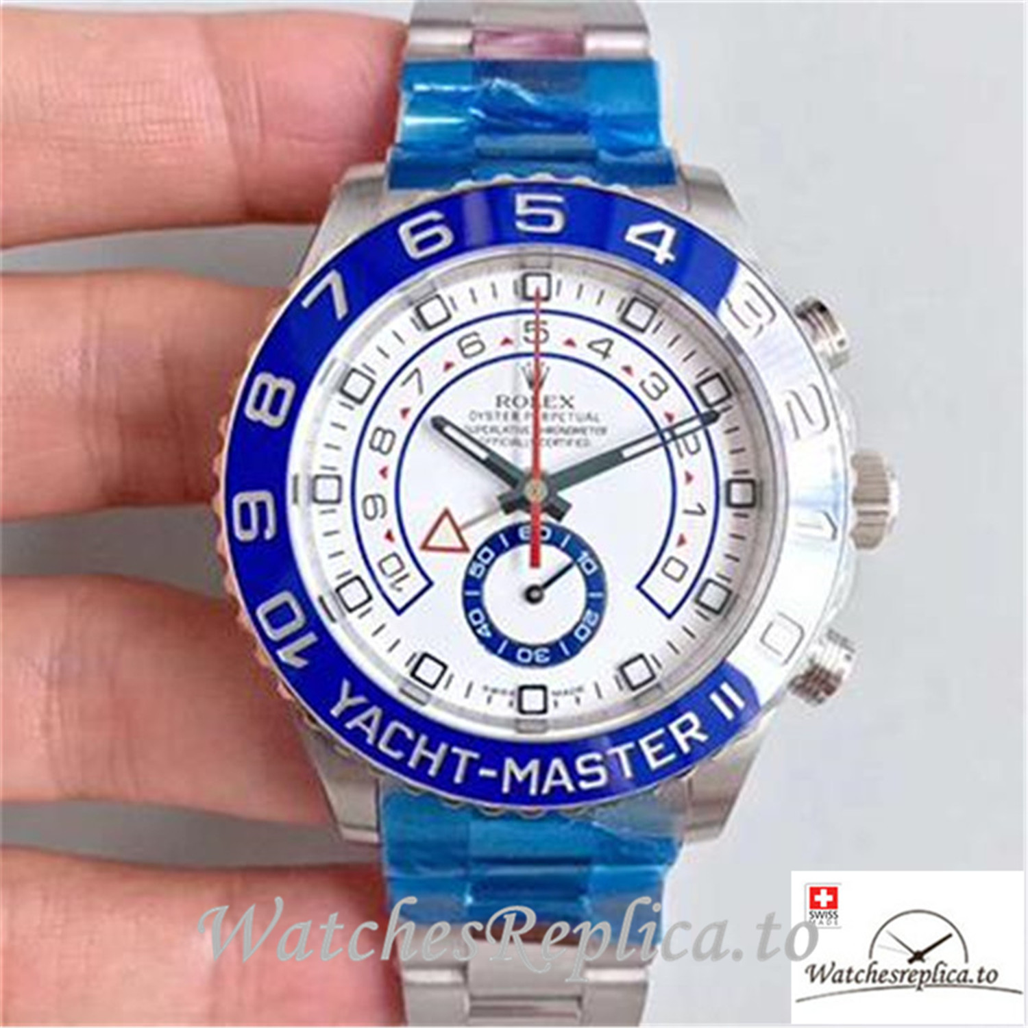 Swiss Rolex Yacht Master II Replica 116680 Number Markers 44MM - WatchesReplica.is