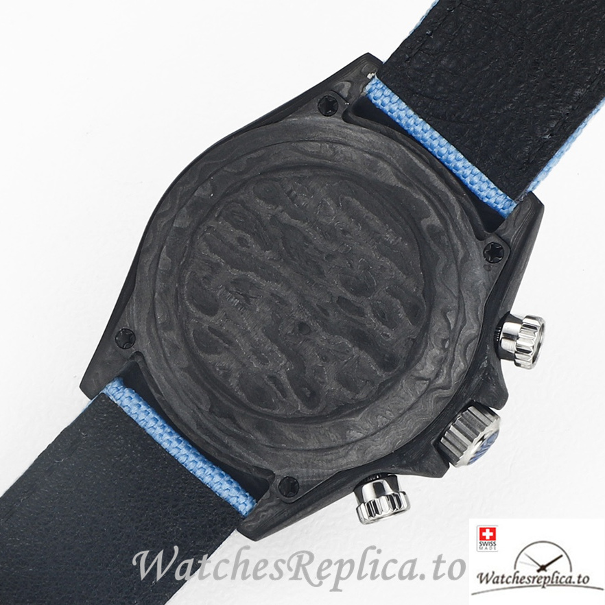 Swiss Rolex Daytona Replica Blue Canvas strap 40MM Blue Dial - WatchesReplica.is
