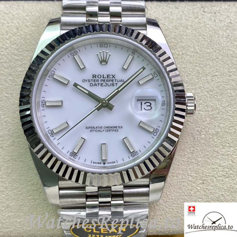 Swiss Rolex Datejust 126334 Replica Stainless steel strap 41MM - WatchesReplica.is