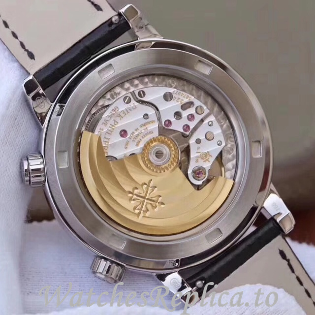 Patek Philippe Replica Complications 6102 Leather strap 44MM - WatchesReplica.is