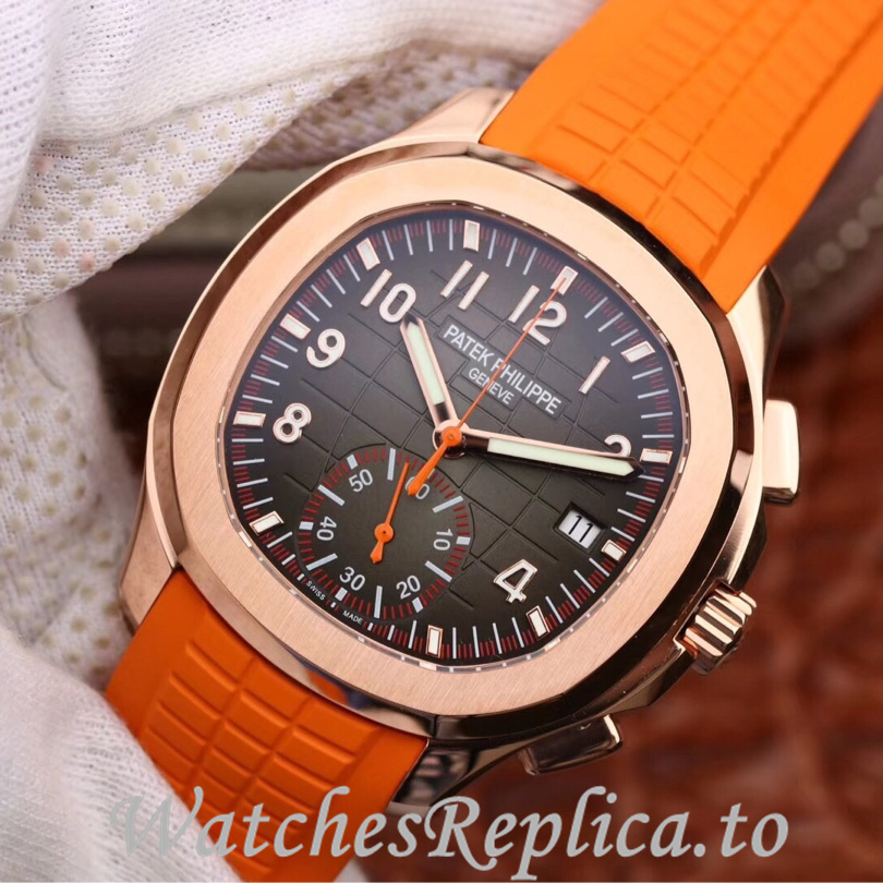 Patek Philippe Replica Aquanaut 5968A-001 Rubber strap 42.2MM - WatchesReplica.is