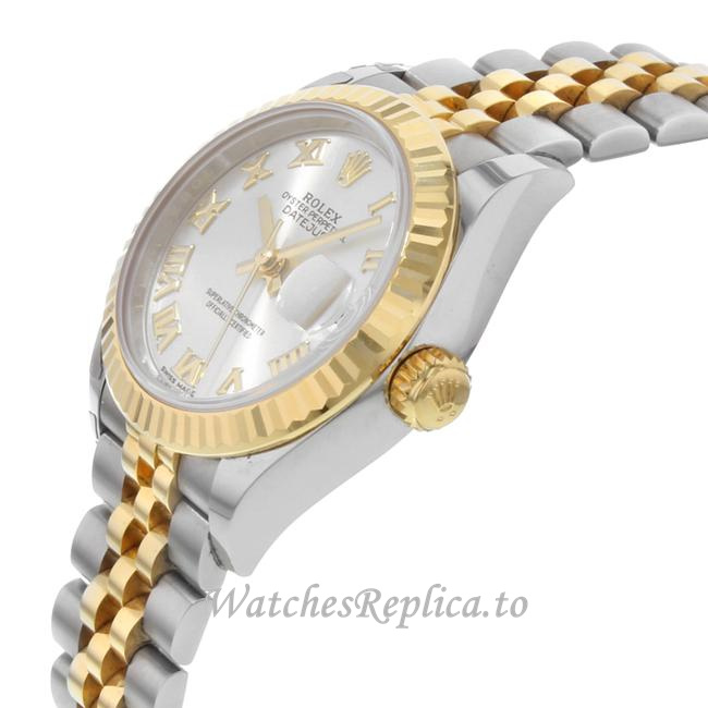 Replica Rolex Datejust 279173SRJ 28MM Yellow Gold strap Ladies Watch - WatchesReplica.is