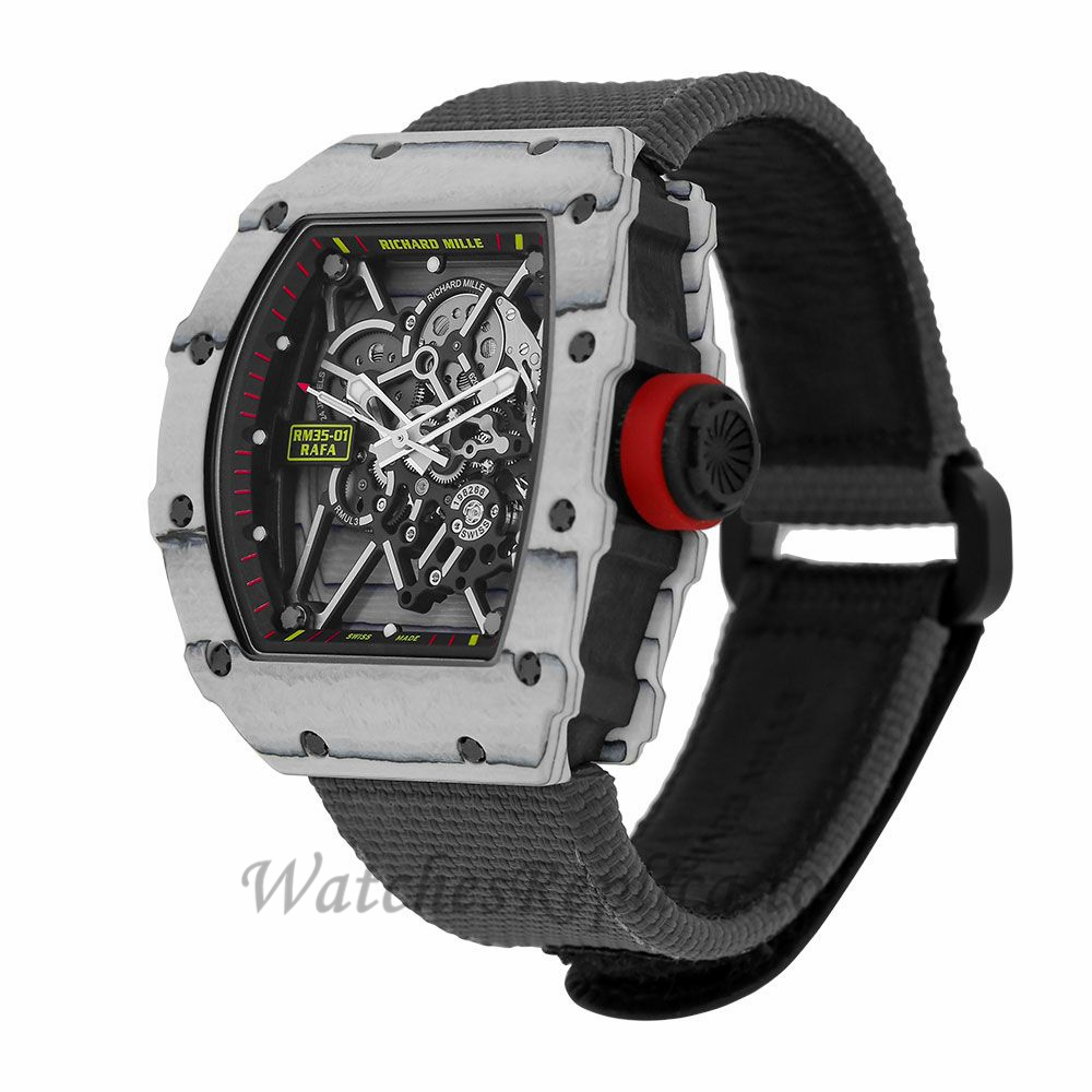 Richard Mille Replica RM35-01 Rafael Nadal Ultimate White Carbon 50MM Watch RM35-01 16337 - WatchesReplica.is