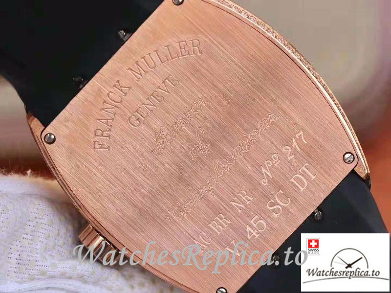 Swiss Franck Muller Vanguard Replica V45.SC.DT.D.NBR.CD.5N.NR Black Strap 44 MM × 54 MM - WatchesReplica.is