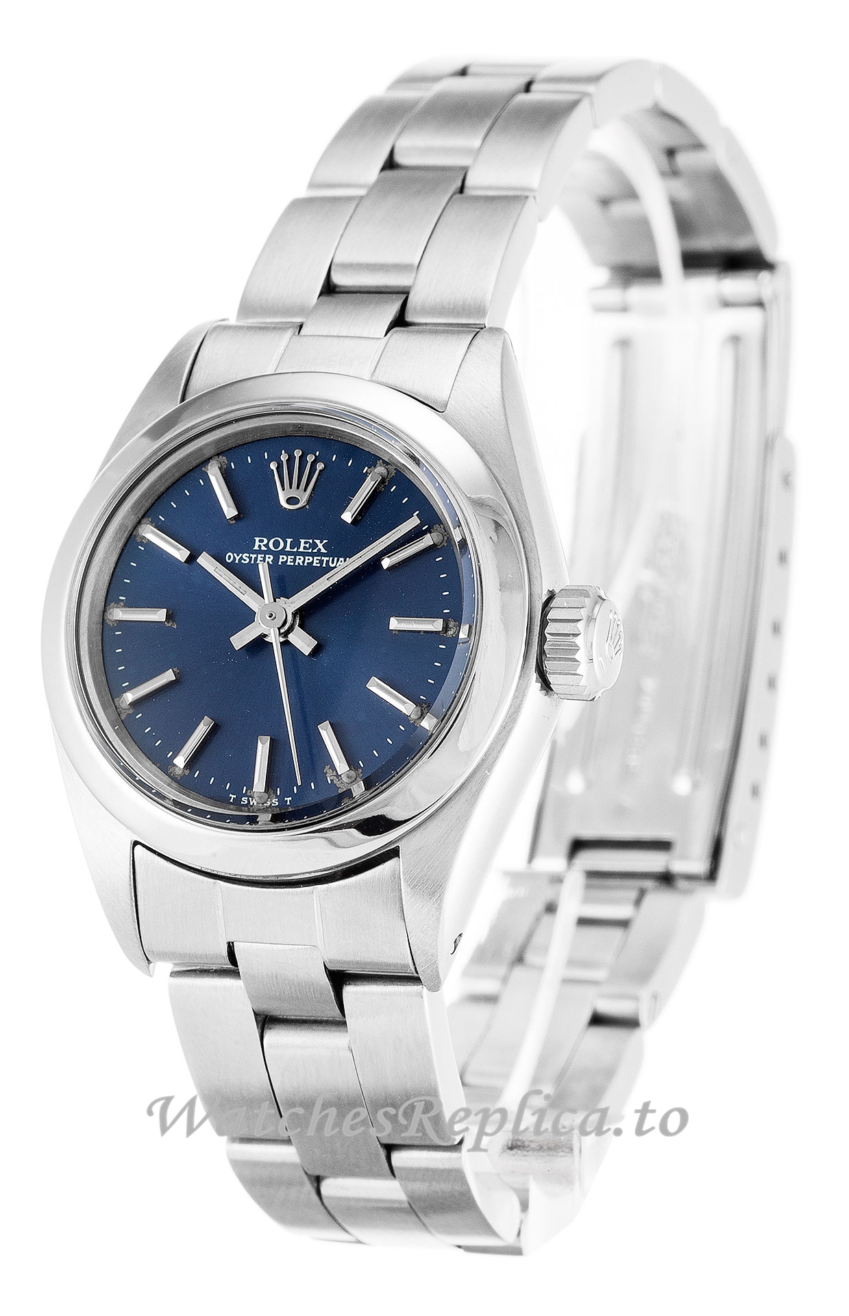 Rolex Lady Oyster Perpetual Blue Dial 6718-26 MM - WatchesReplica.is