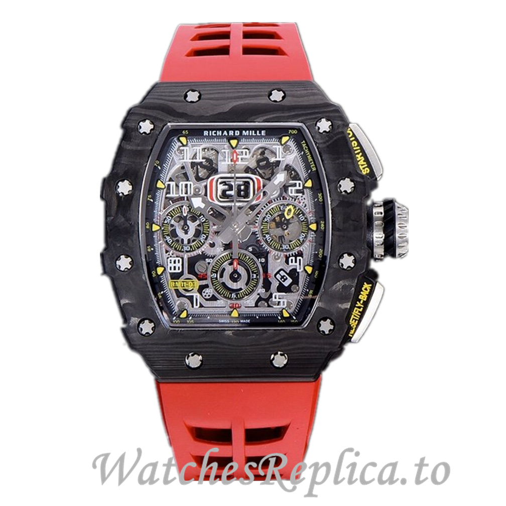 Richard Mille Replica RM-011 Rubber strap 50MM - WatchesReplica.is