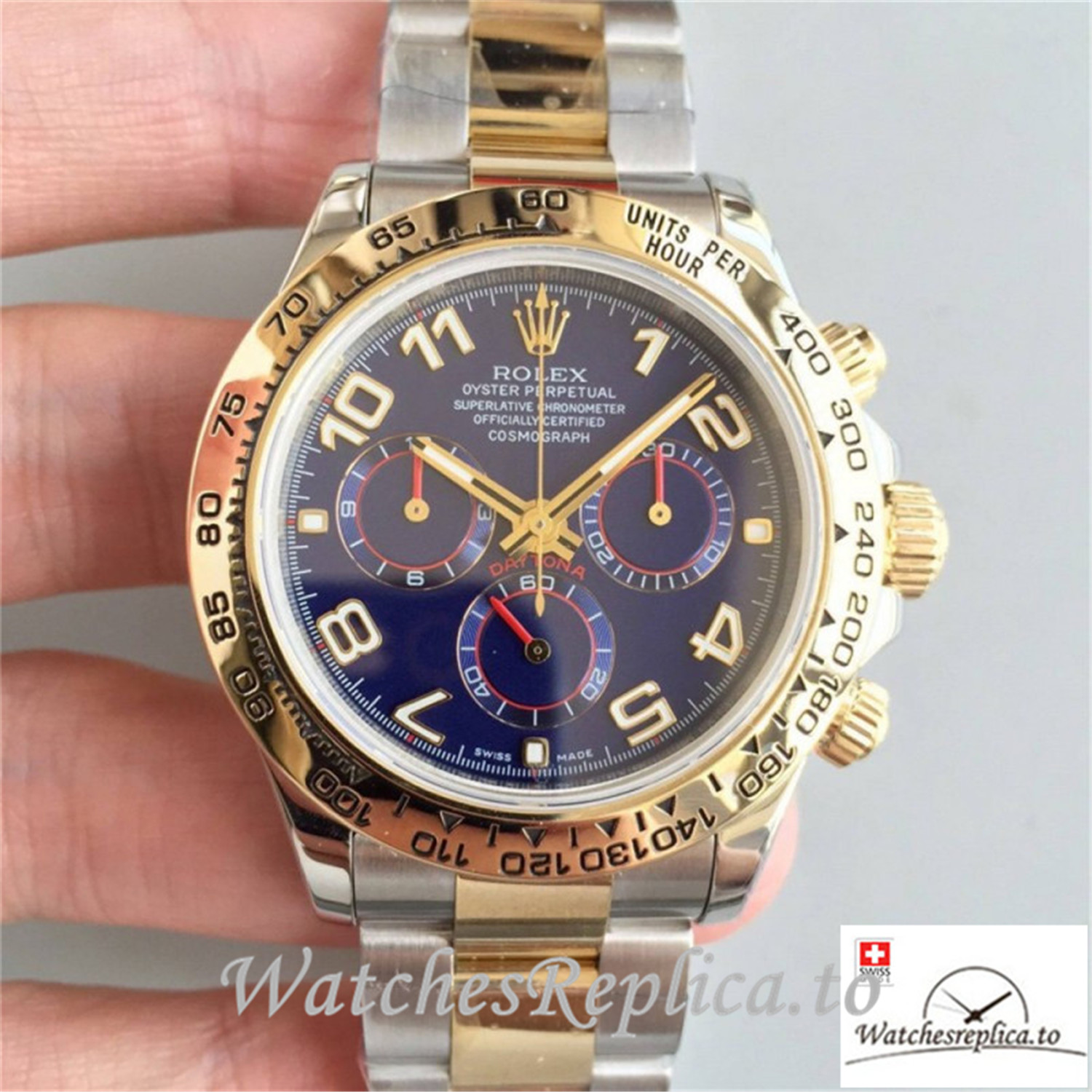 Swiss Rolex Daytona Cosmograph Replica 116503 005 Yellow Gold Bezel 40MM - WatchesReplica.is
