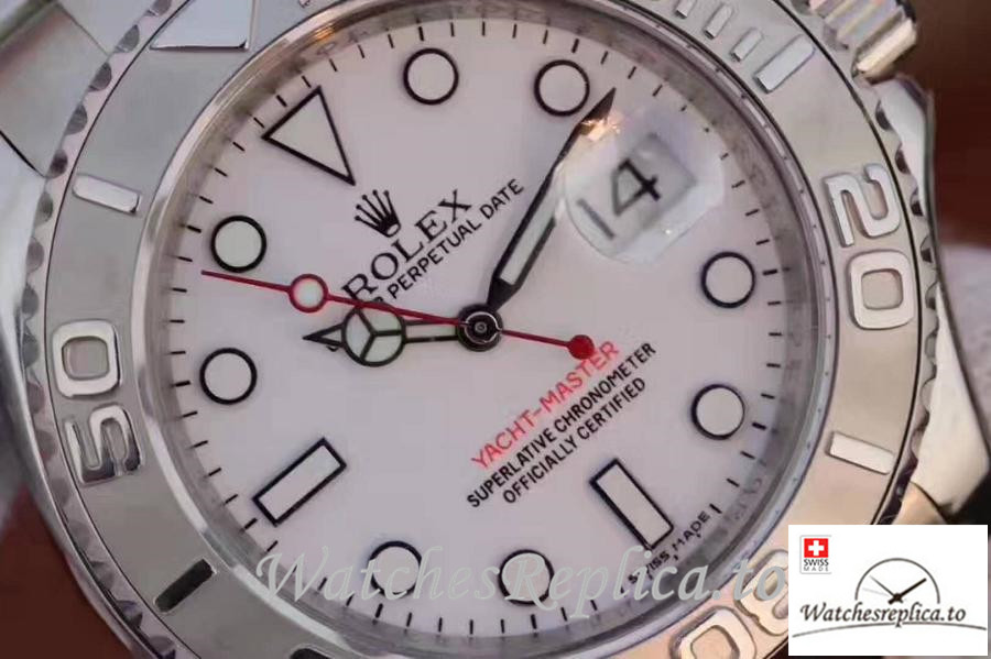 Swiss Rolex Yacht Master Replica 116622 002 Silver Strap 40MM - WatchesReplica.is