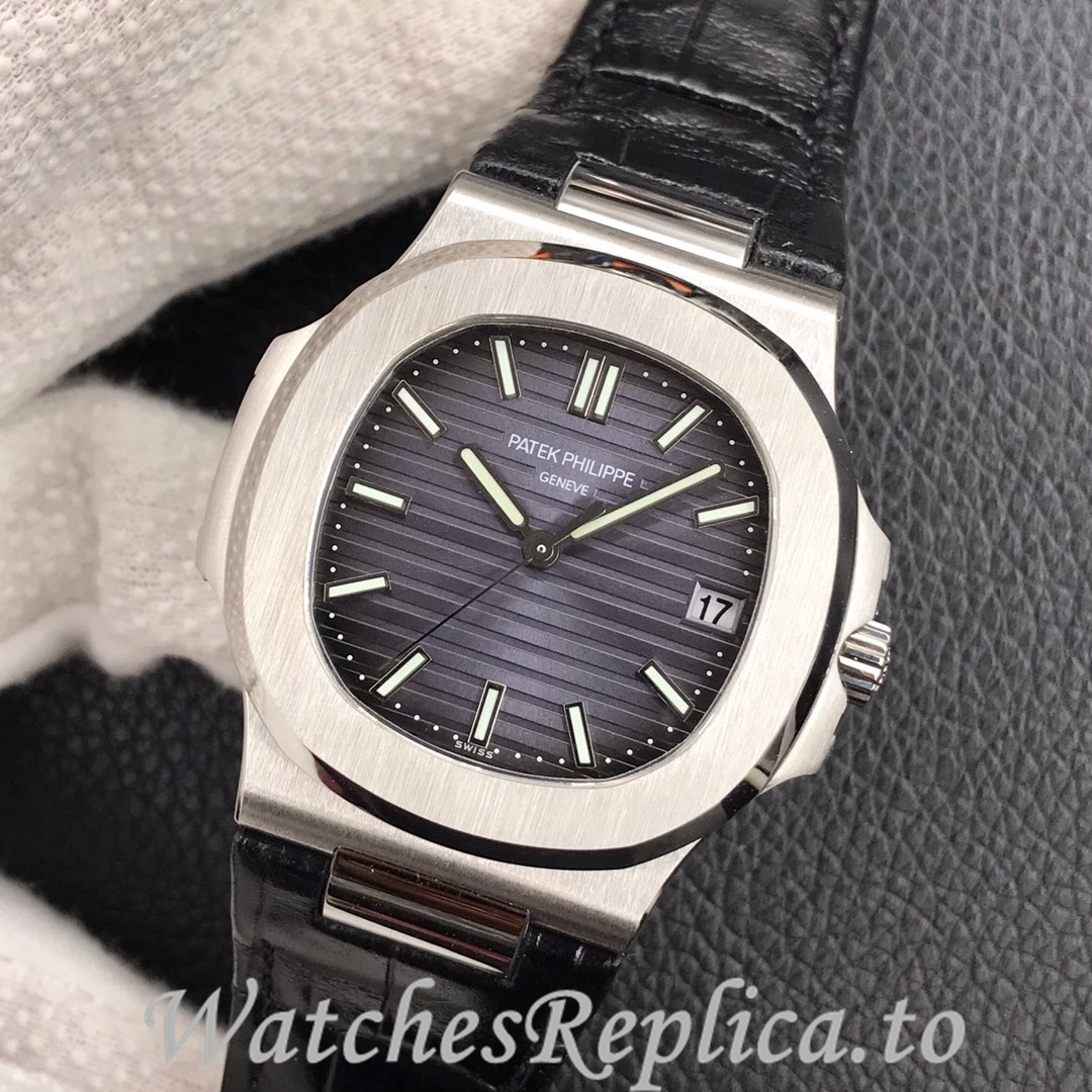 Patek Philippe Replica Nautilus 5711 Leather strap 40MM - WatchesReplica.is