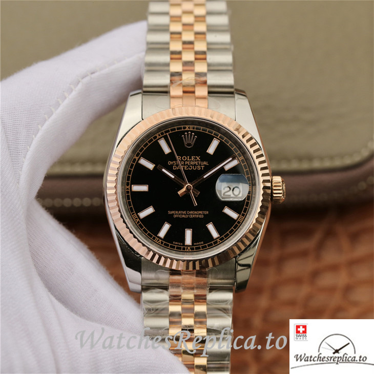Swiss Rolex Datejust Replica 116231-0083 Stainless steel strap 36MM - WatchesReplica.is