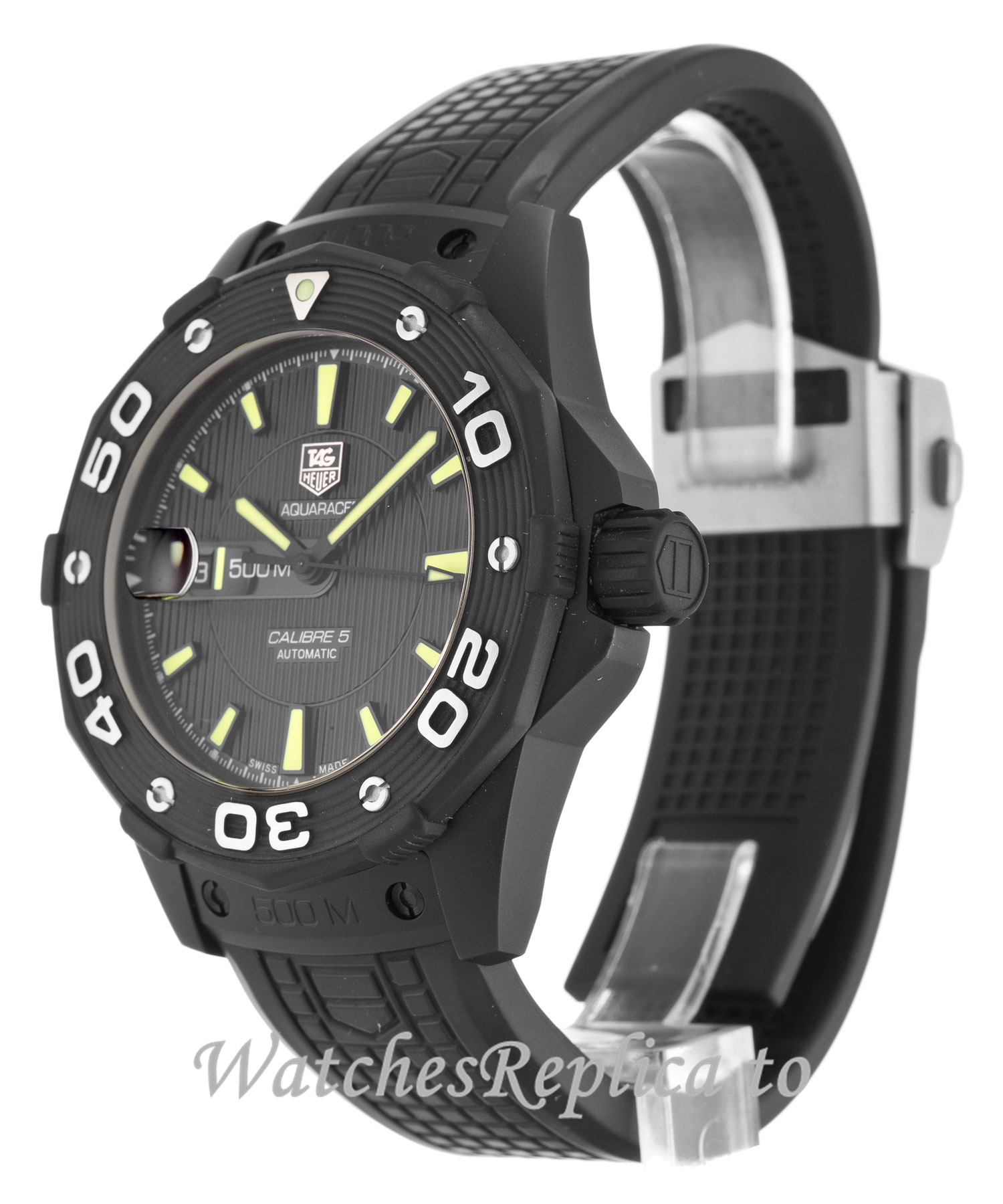 Tag Heuer Aquaracer Black Dial WAJ2180.FT6015 43 MM - WatchesReplica.is