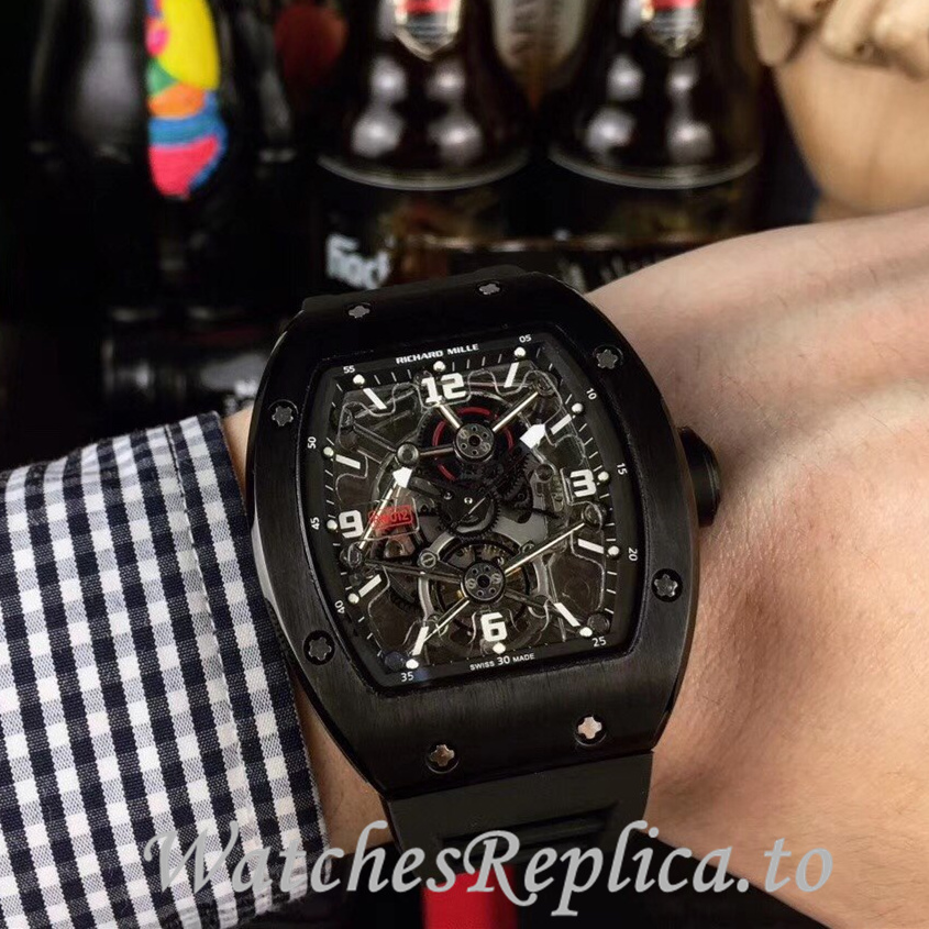 Richard Mille Replica RM012 Rubber strap 50MM - WatchesReplica.is