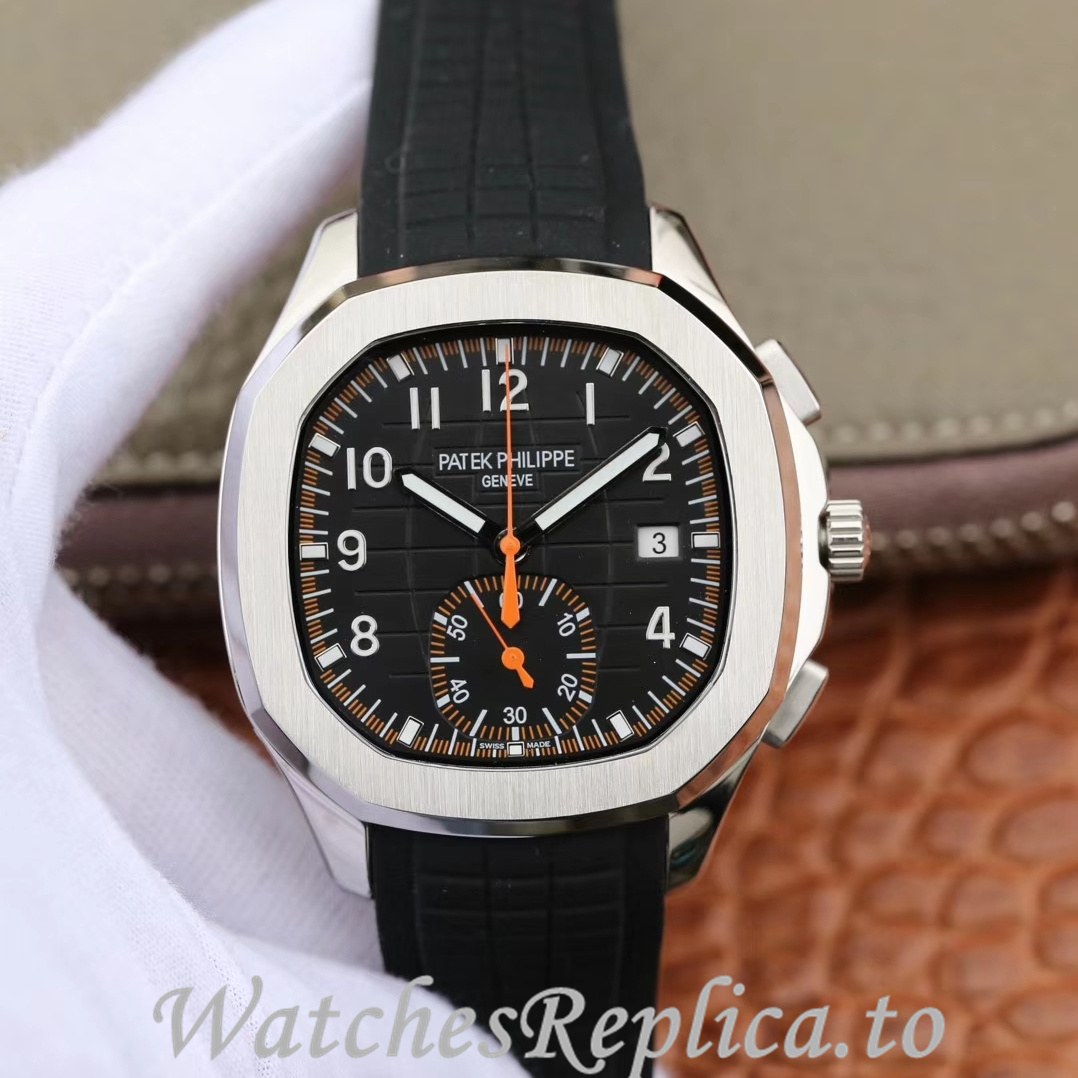 Patek Philippe Replica Aquanaut 5968A-001 Rubber strap 42.2MM - WatchesReplica.is