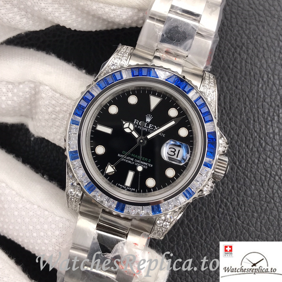 Swiss Rolex GMT-Master Replica 116759 Stainless steel strap 40MM - WatchesReplica.is