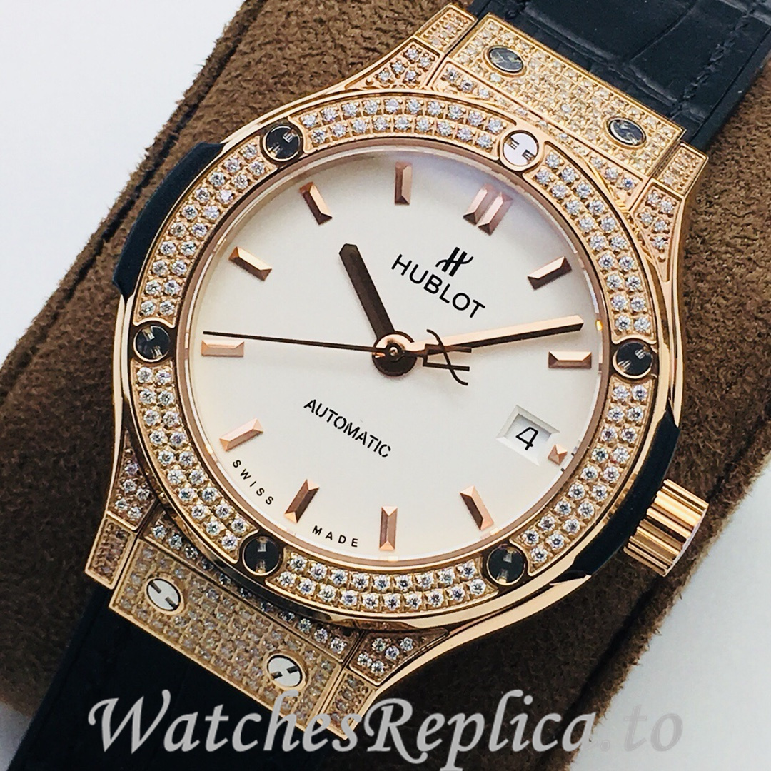 Hublot Replica Classic-Fusion-Series Leather strap 38MM - WatchesReplica.is