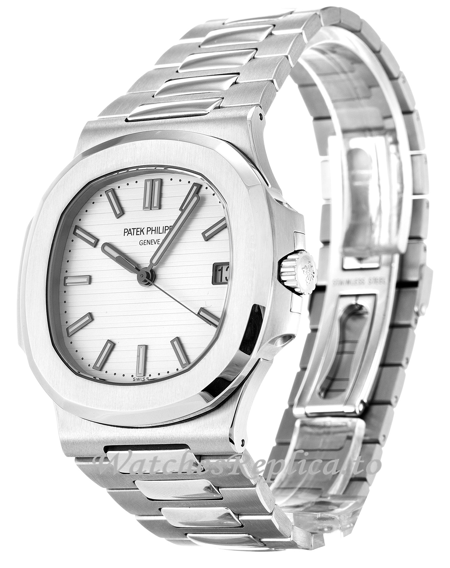 Patek Philippe Nautilus White Dial 5711/1A 40 MM - WatchesReplica.is