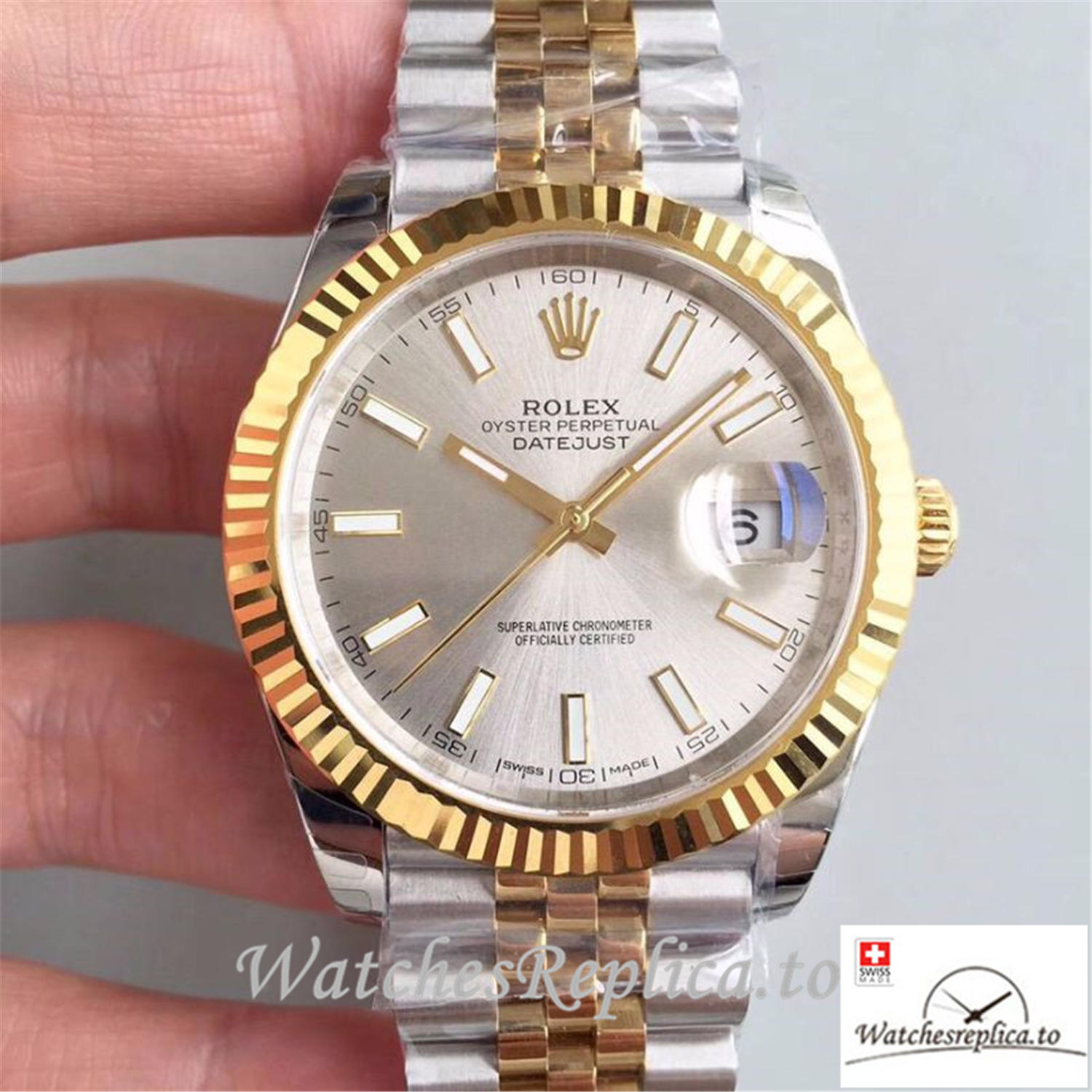 Swiss Rolex Datejust Replica M126333-0004 Silver Dial 41MM - WatchesReplica.is