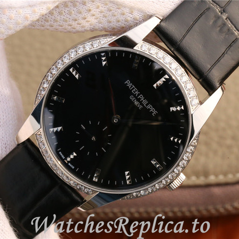 Patek Philippe Replica Calatrava 7122R-001 Leather strap 38MM - WatchesReplica.is