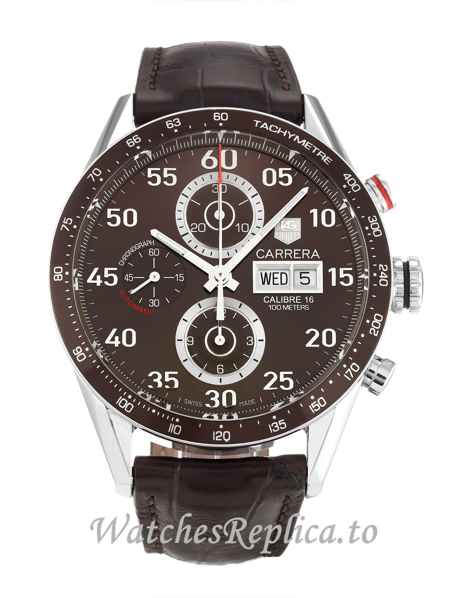 Tag Heuer Carrera Brown Dial CV2A12.FC6236 43 MM - WatchesReplica.is