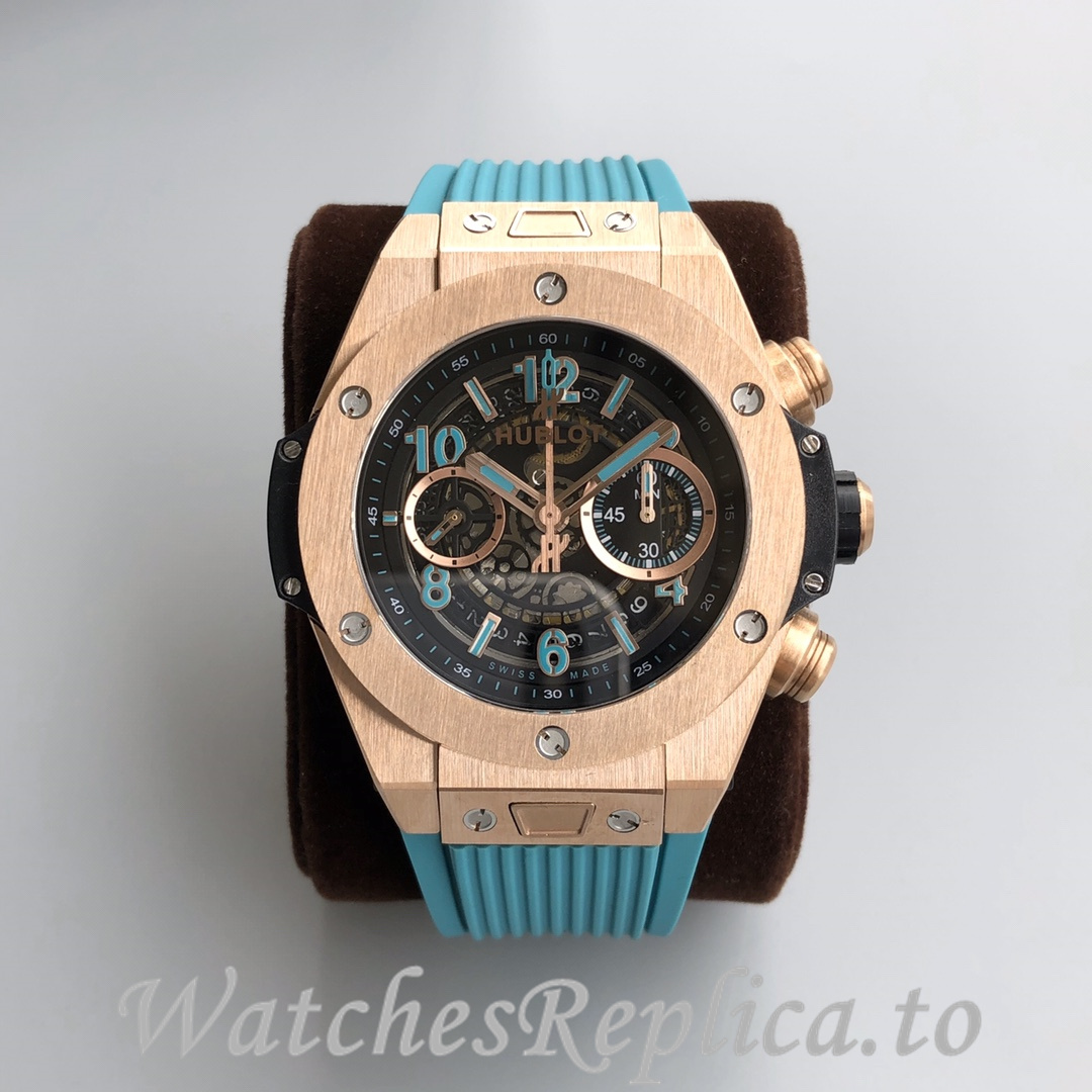 Hublot Replica Paraiba BIG BANG series Rubber strap 45MM - WatchesReplica.is