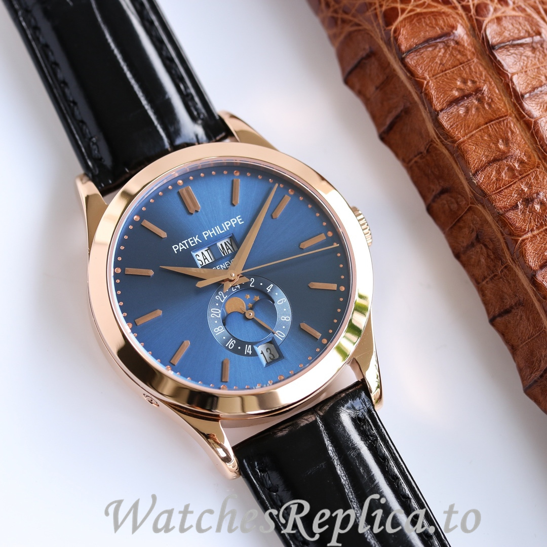Patek Philippe Replica Complications 5205R Leather strap 38.5MM - WatchesReplica.is