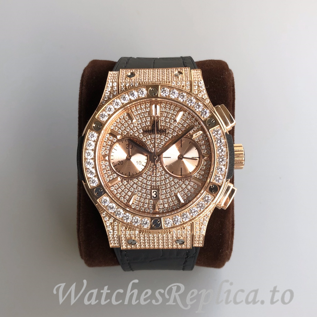 Hublot Replica Classic Fusion Gypsophila Chronograph Rubber strap 45MM - WatchesReplica.is