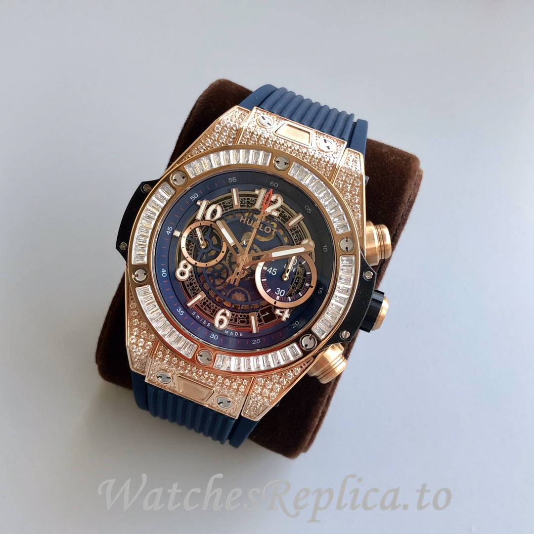 Hublot Replica Big Bang Gypsophila Chronograph v2 Rubber strap 45MM - WatchesReplica.is