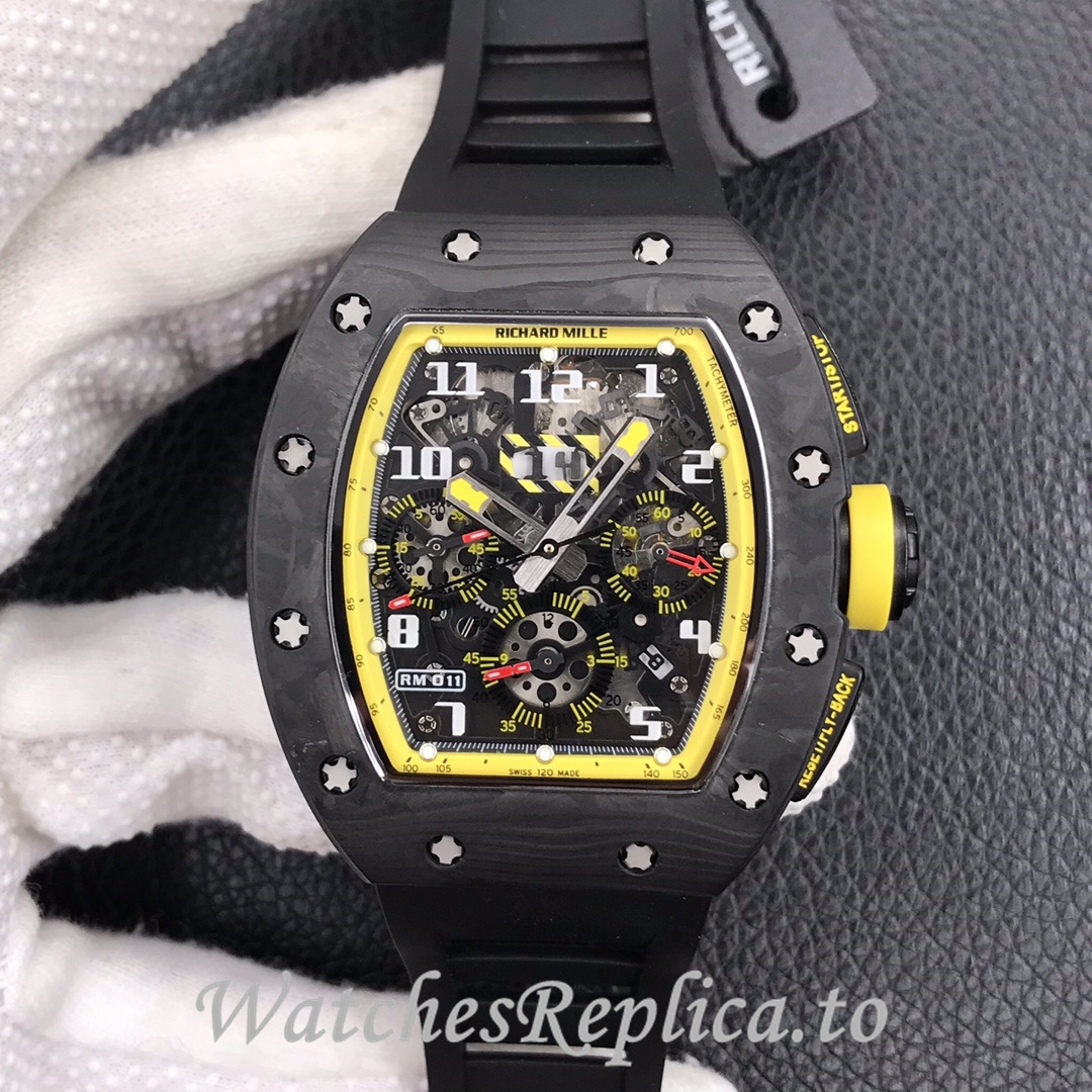 Richard Mille Replica RM-011 Rubber strap 50MM - WatchesReplica.is