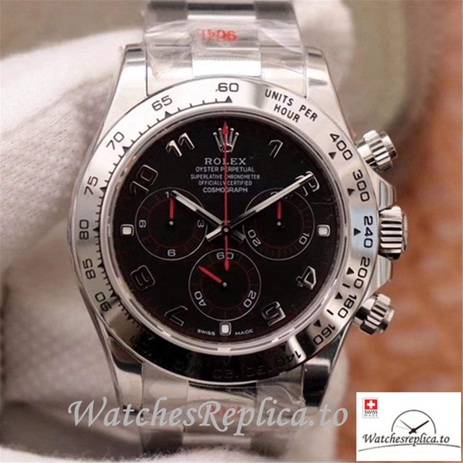 Swiss Rolex Daytona Cosmograph Replica 116509-78599 001 Gray Strap 40MM - WatchesReplica.is