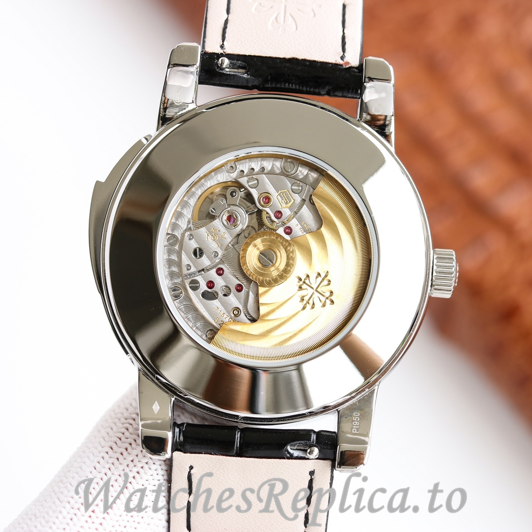 Patek Philippe Replica Complications 5073P Leather strap 42MM - WatchesReplica.is