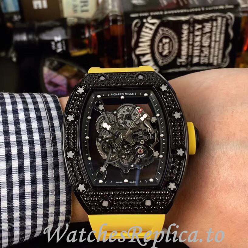 Richard Mille Replica RM055 Rubber strap 50MM - WatchesReplica.is