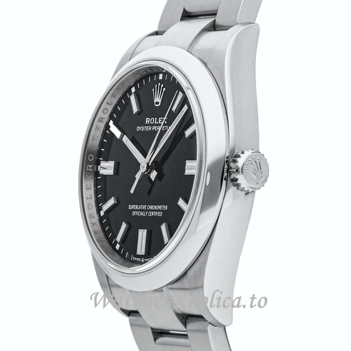 Replica Rolex Oyster Perpetual 126000 Stick Markers Mens Watch - WatchesReplica.is