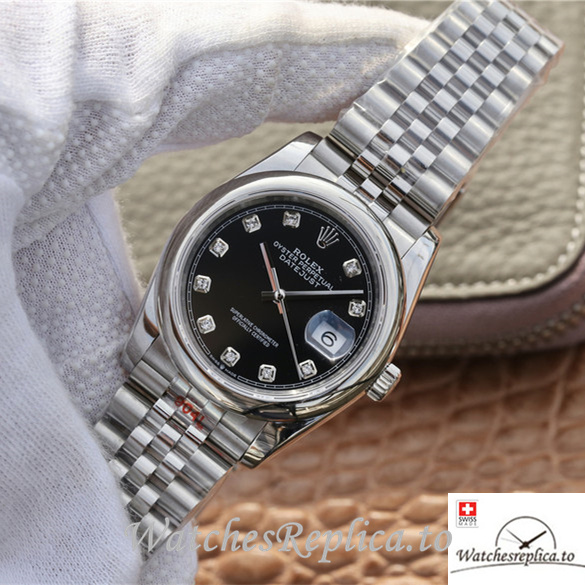 Swiss Rolex Datejust Replica 116200 Stainless steel strap 36MM - WatchesReplica.is