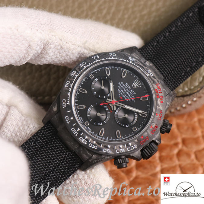Swiss Rolex Daytona Replica Canvas strap 40MM - WatchesReplica.is