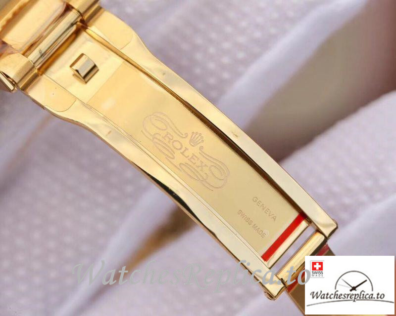 Swiss Rolex GMT Master II Replica 116718LN Gold Strap 40MM - WatchesReplica.is