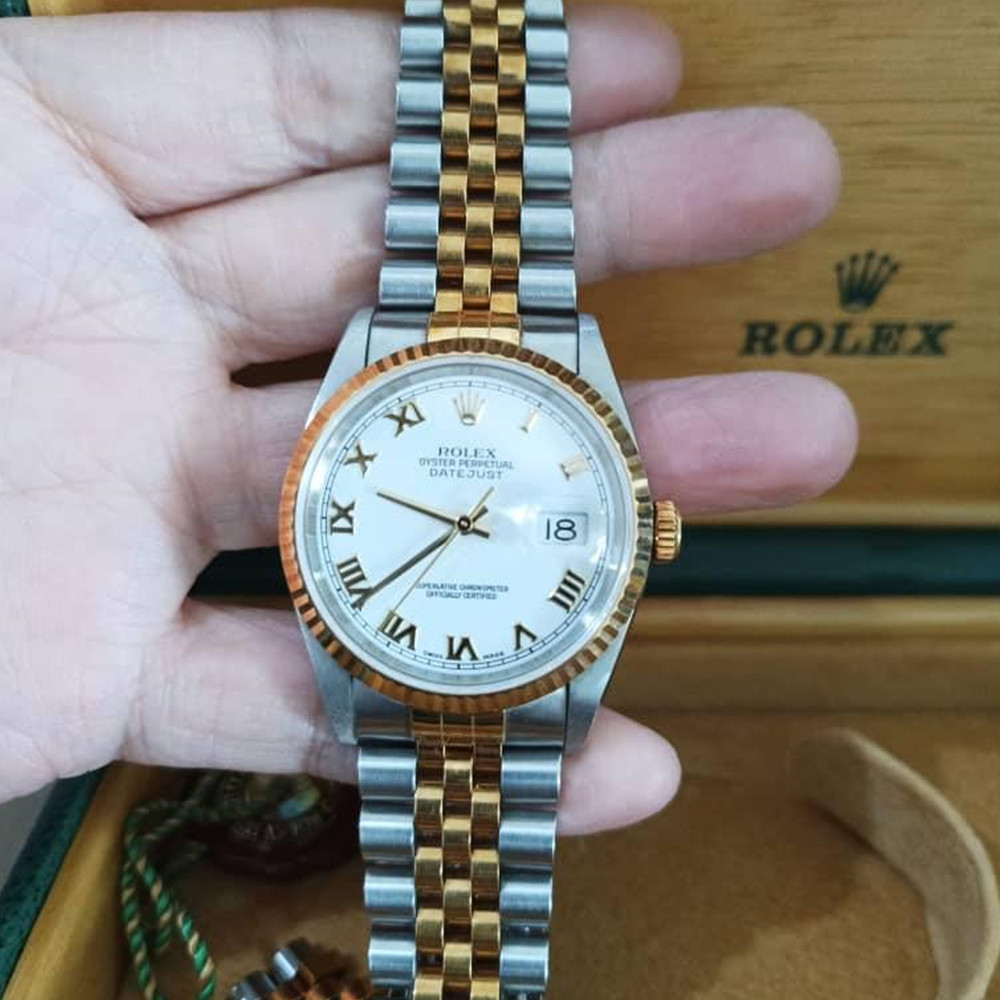 Rolex Datejust White Dial 16233 - WatchesReplica.is