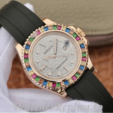 Swiss Rolex Yacht Master Replica 116655 Rubber strap 40MM - WatchesReplica.is